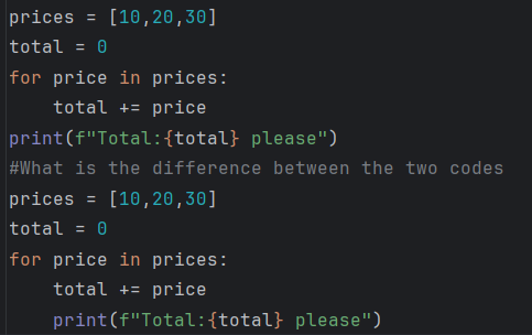 <p>What is the difference between the first codes?</p>