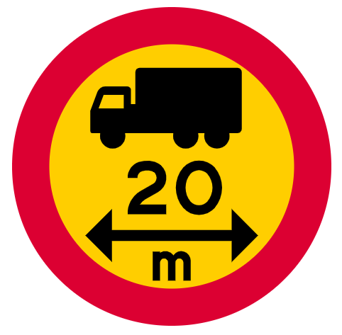 <p><span>Märket anger förbud mot trafik med fordon eller fordonståg över en viss längd. Längsta tillåtna längd anges på märket.</span></p>