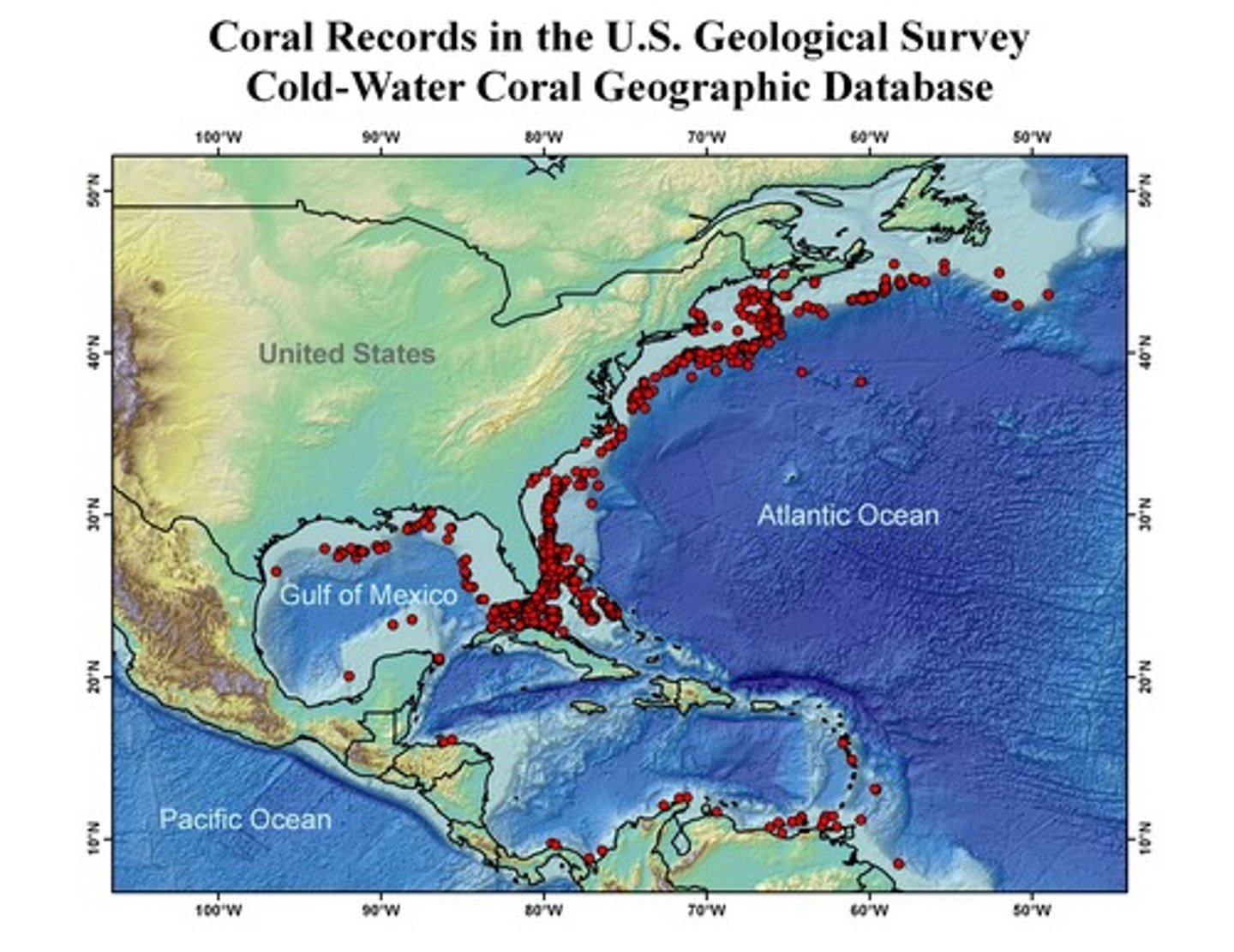 <p>What ocean is on the East coast of the United States?</p>