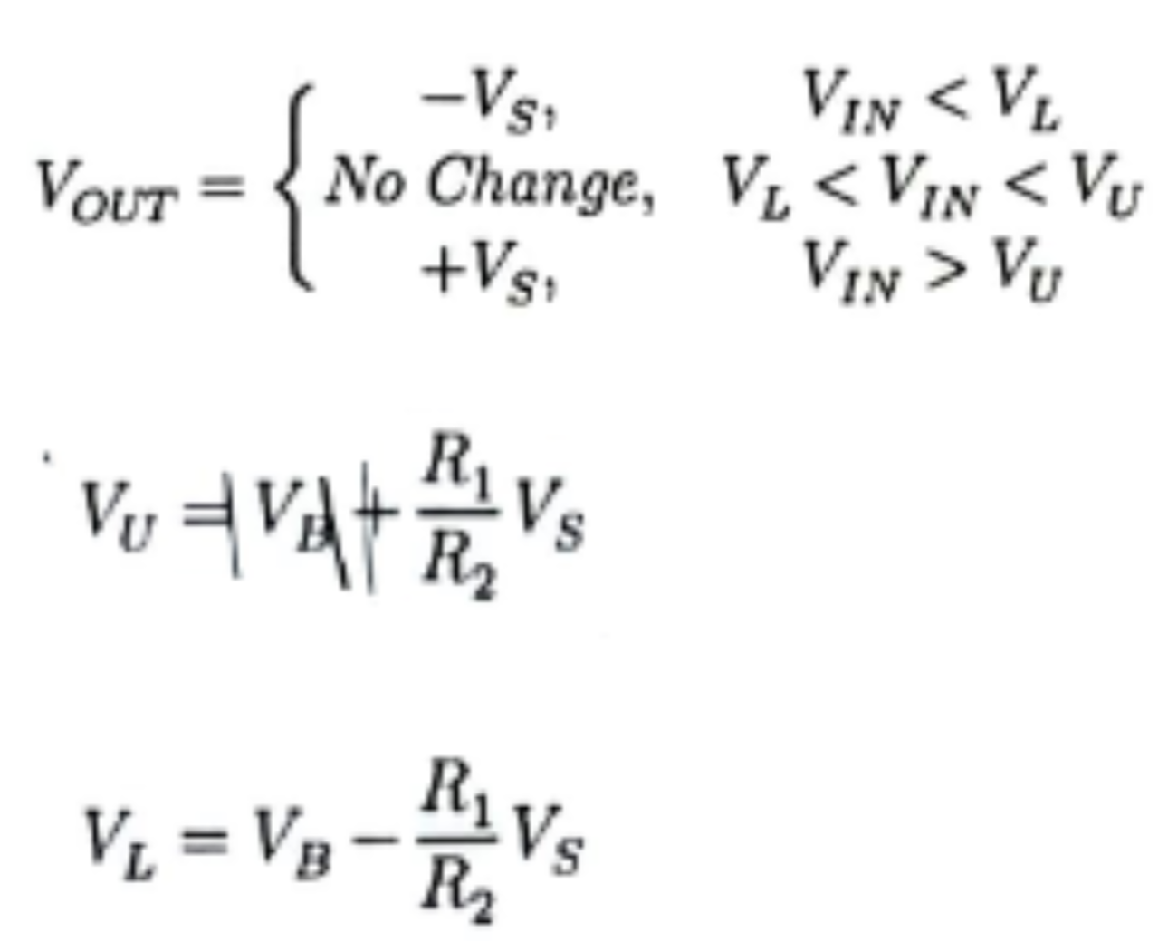 <p>Op-amps: current limited outputs</p><p>Physical Relay: electromechanical switch normally open</p><p>MOSFET: Solid State Voltage controlled switch&nbsp;</p><p>Push Button: Physical switch get’s shorted</p><p>Schmitt Trigger:&nbsp;“de-bouncing”&nbsp;<span><span>Hysteresis for clean switching. </span></span></p><p>Photocell: Resistance increases as light reduces</p><p>Temperature sensor voltage increases as temperature increases</p><p></p>