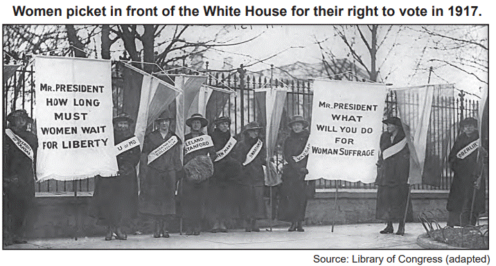 <p>The main goal of the women’s rights movement in the early 20th century was to achieve</p>