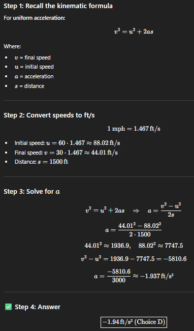<p>d. -1.94 ft/s²</p>