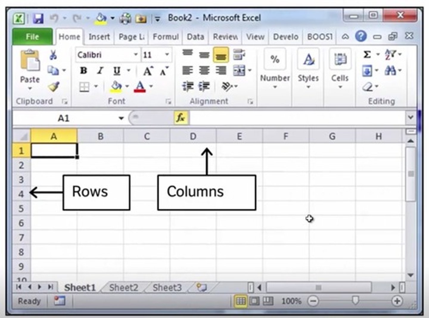 <p>Alphabetically labeled (A, B, C, etc.)</p>