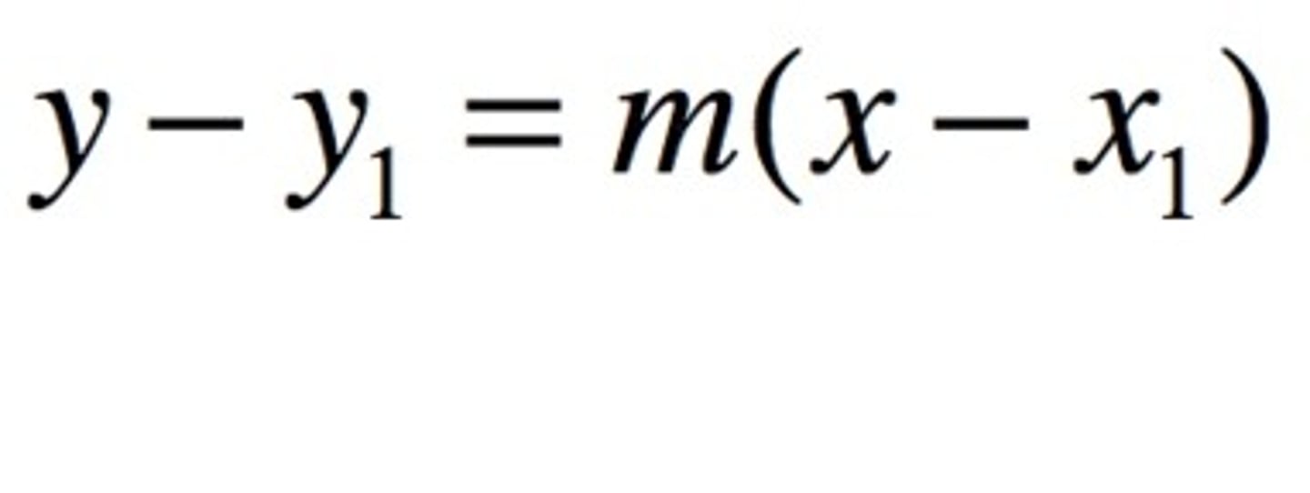 <p>y-y1= m(x-x1)</p>