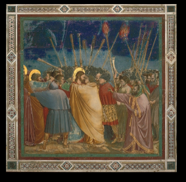 <p><span>Giotto, <em>Kiss of Judas, 1305-1306</em></span></p>