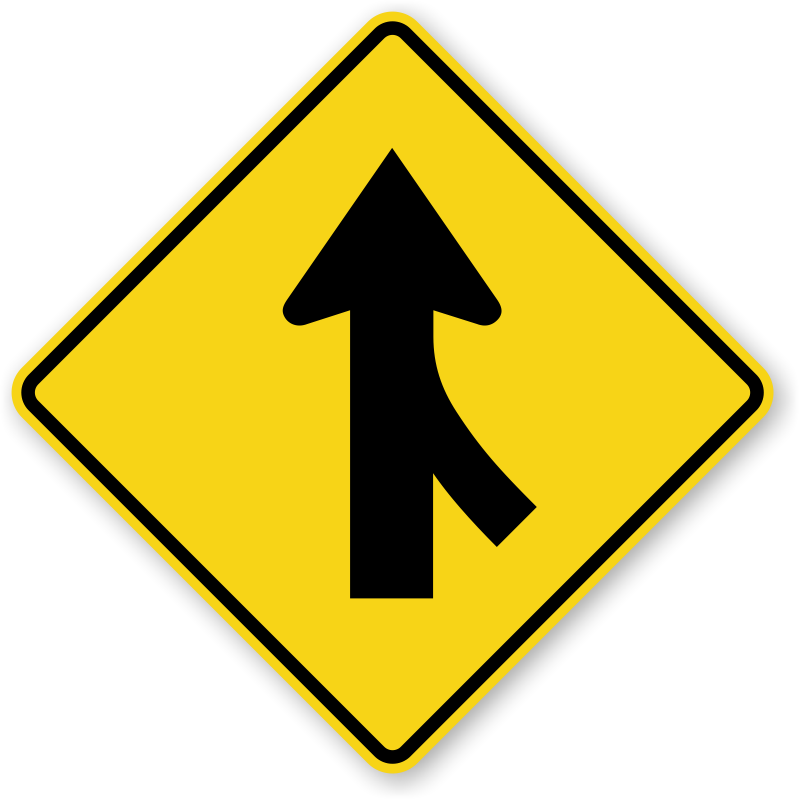 <p><span><strong>On the freeway, you see a ”merging traffic“ sign. You should</strong></span></p>