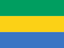 <p>Yellow = the Equator – which cuts across the country – and the sun.</p><p>Green = the natural resources and "extensive forested area" important for lumber.</p><p>Blue = the South Atlantic Ocean along which the country has an "extensive coast."</p>