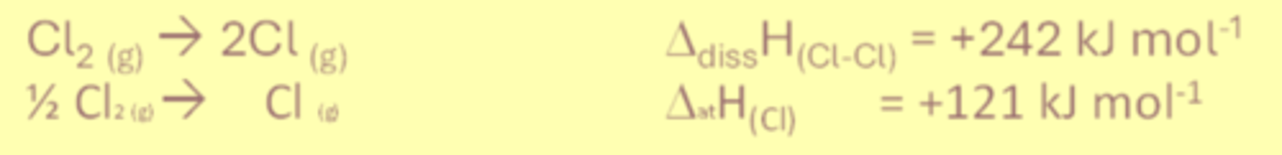 <p>the bond dissociation enthalpy /2</p>