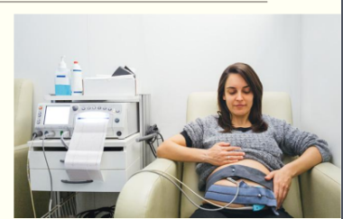 <p>A non-invasive test in the 3rd trimester which monitors the fetal heart rate response to fetal movement.</p><p>Interpretation</p><ul><li><p>Reactive if two accelerations in 20 minutes</p></li><li><p>Otherwise it is categorized as non-reactive</p></li></ul><p></p>