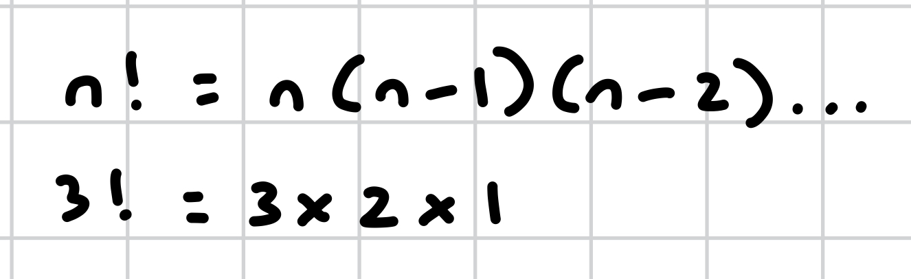 <p>factorial</p>