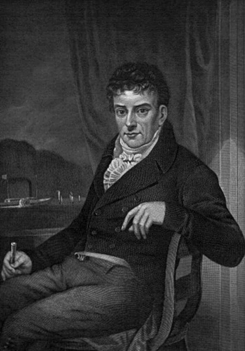 <p>born: november 14, 1765</p><p>died: february 24, 1815</p><p>Robert Fulton was an American engineer and inventor who is widely credited with developing the world's first commercially successful steamboat, the North River Steamboat.</p>