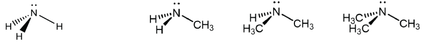 <p>derivative of ammonia that contains one or more carbon-nitrogen bonds</p>