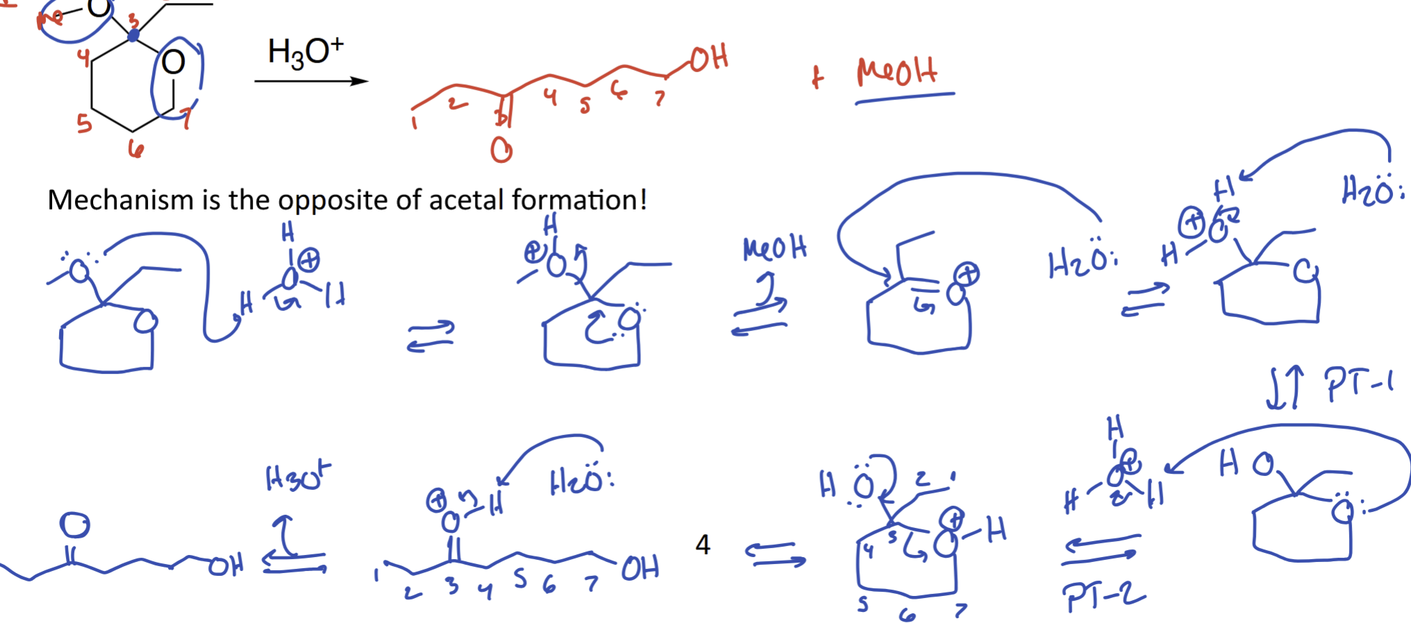 <p>Acetal hydrolysis</p>