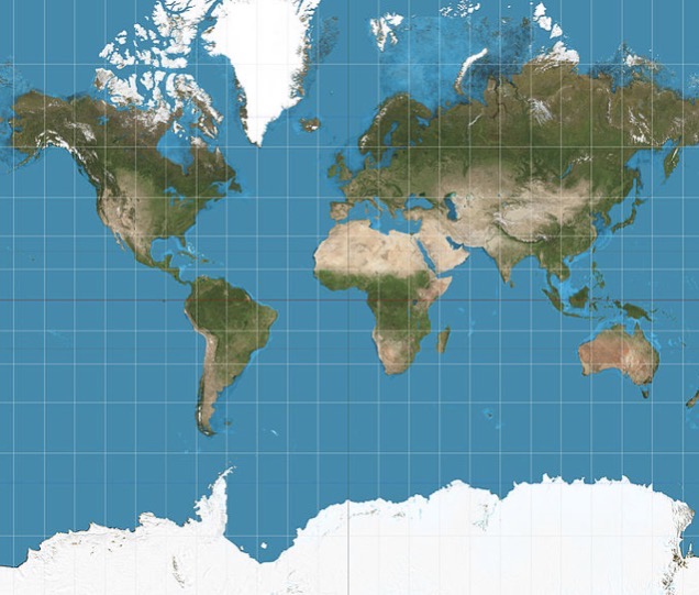 <p>Mercator projection</p>