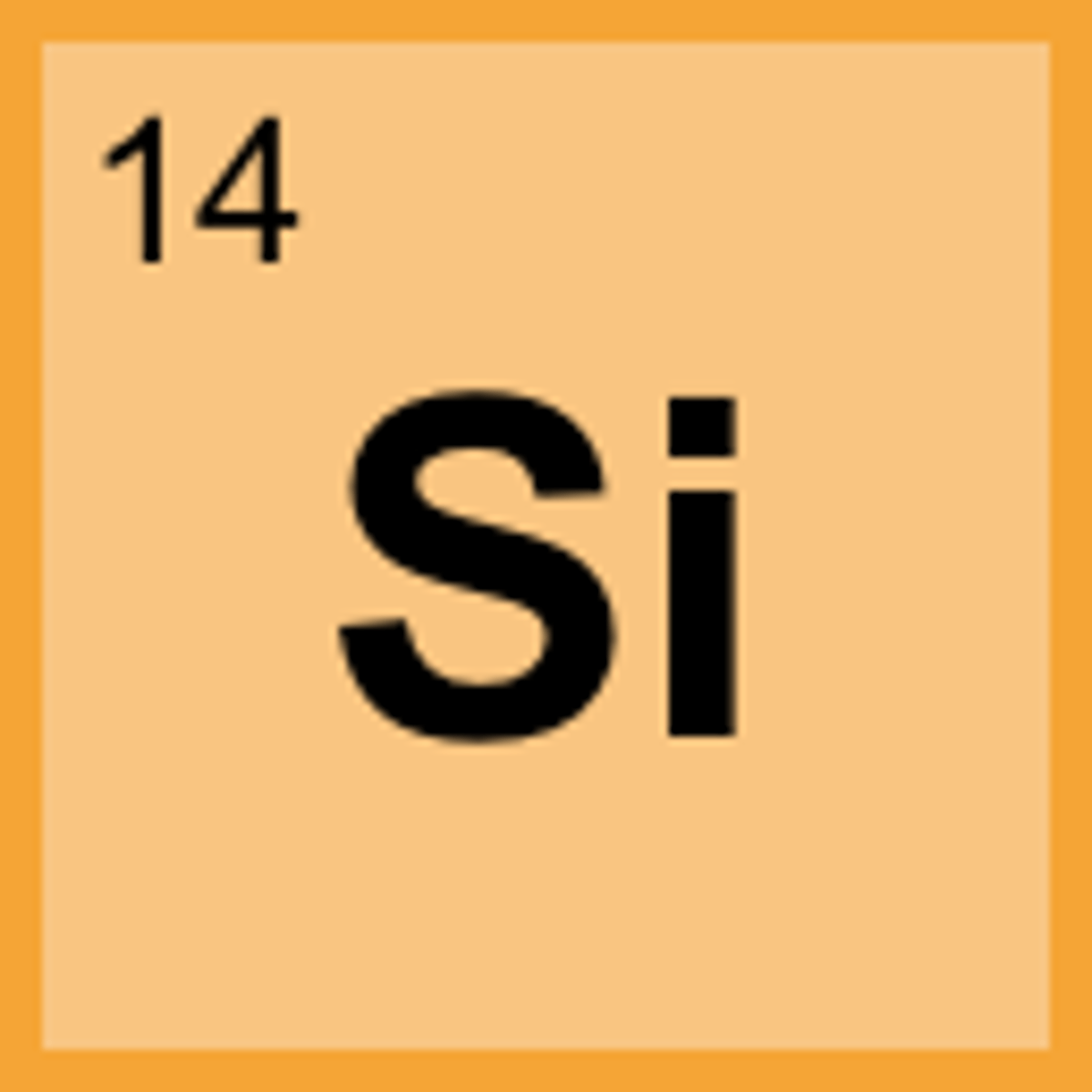 <p>Symbol: Si<br>Atomic Mass: 28.09<br>Atomic Number: 14</p>