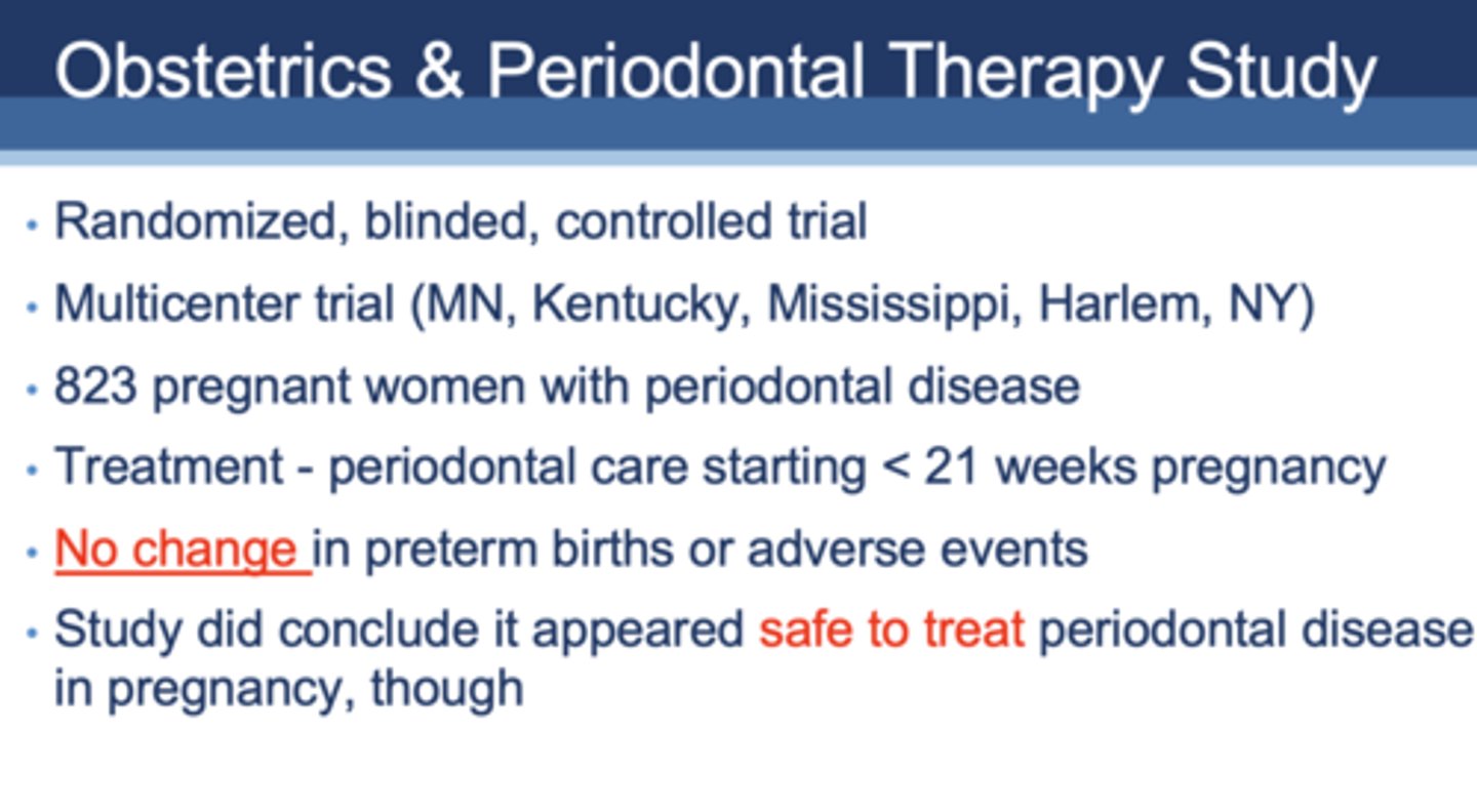 <p>true, no change in preterm births or adverse events</p>