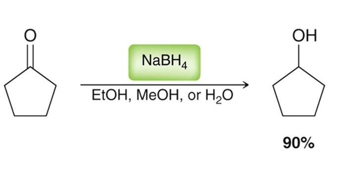 <p>A reducing agent. NaBH<sub>4</sub> in a EtOH, MeOH, or H<sub>2</sub>O (protic solvent) </p>