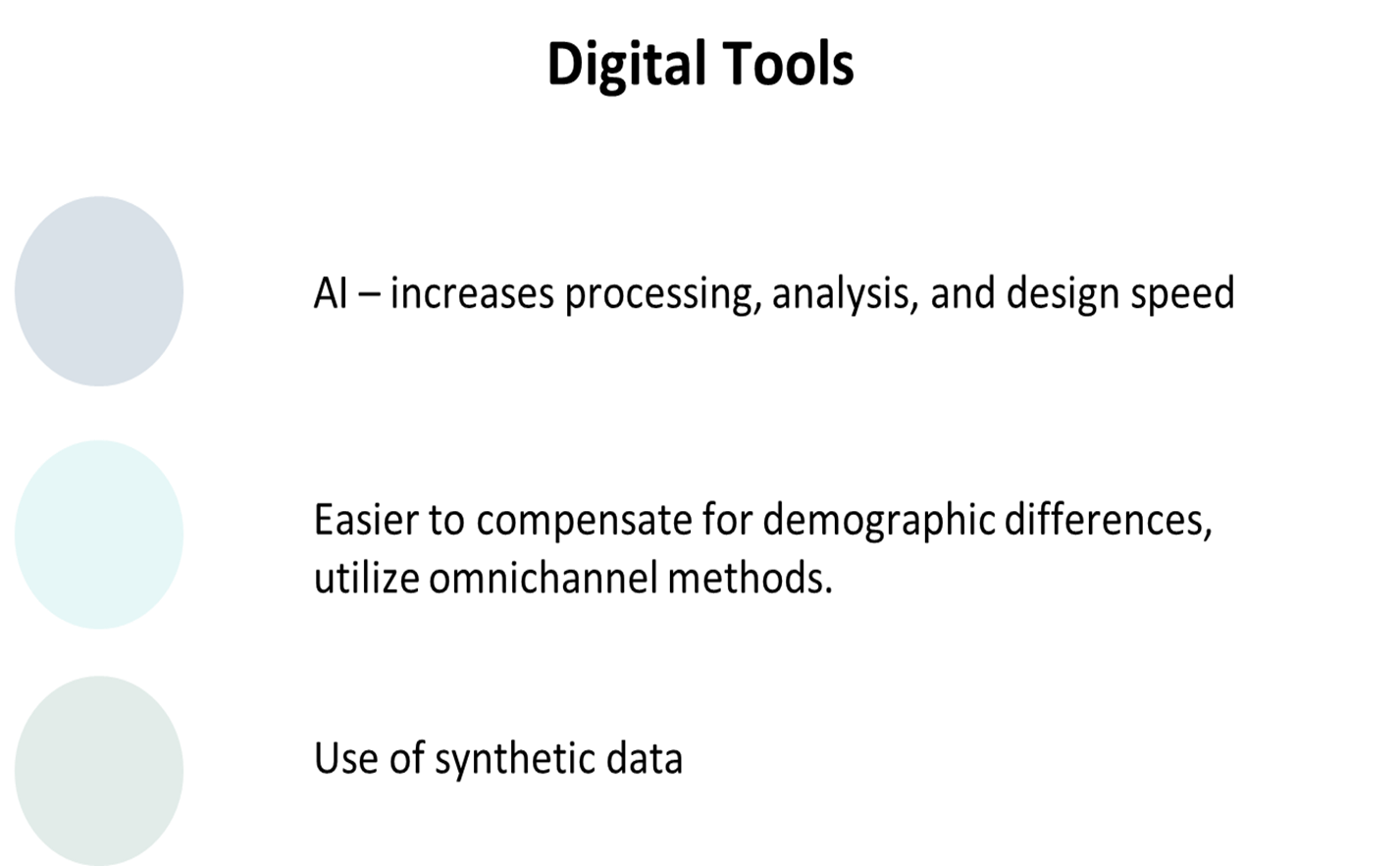 AI: how much is fake and how much isn't?
synthetic data: data that doesn't involved talking to people; is cheaper than primary data, questionnaires, surveys, etc.