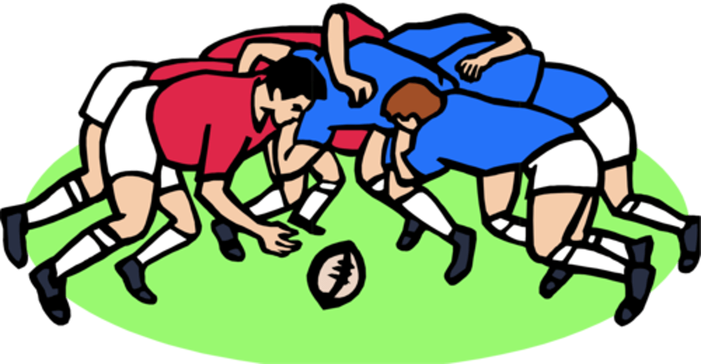 <p>au rugby</p>