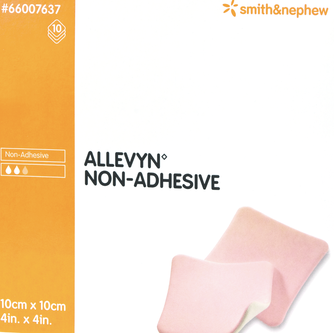 <p><u>Material:</u> TWO non-adherent polyurethane layers between a highly absorbent hydrophilic core</p><p><u>Use:</u> White side down and pink side up; does NOT require secondary layer</p><p><u>Indication:</u> Clean wound with marked exudate</p><p><u>Advantages:</u></p><ol><li><p>Highly absorbent (10x own weight)</p></li><li><p>Moist (not wet) wound environment to promote granulation tissue formation</p></li><li><p>Outer layer prevents strike through</p></li></ol><p></p>