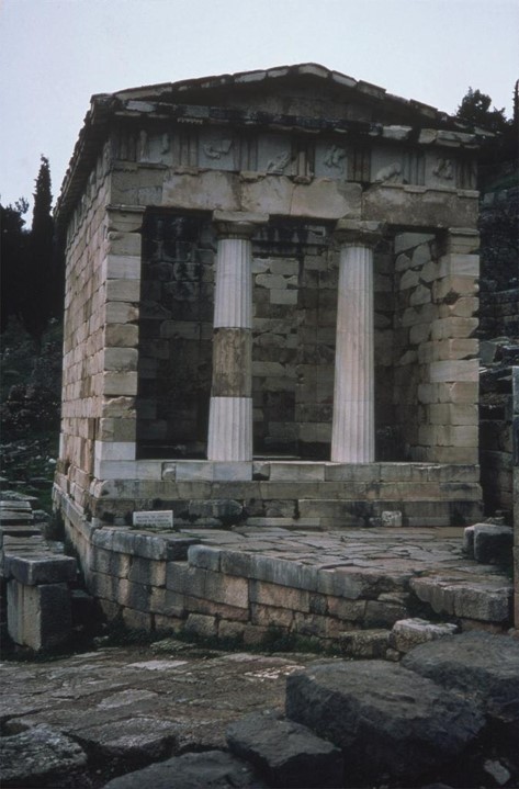 <p>Delphi: <em>The Athenian Treasury</em>, Greek, c. 500 BCE</p>