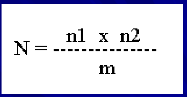 <p>N- number of individuals that live in the study site (population at time t)</p><p>n1- number of individuals captured during the first round of captures</p><p>n2- number of individuals captured during the second round of capture</p><p>m- number of marked individuals that were captured during the second round</p>