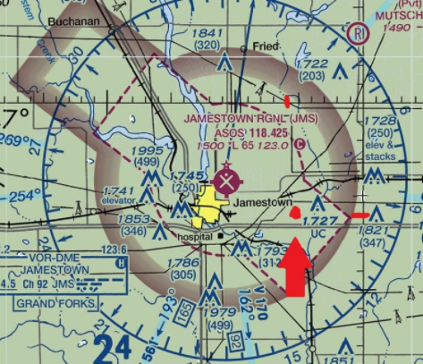 <p><span>Refer to FAA-CT-8080-2H, Figure 26, area 4.) You have been hired to inspect the tower under construction at 46.9N and 98.6W, near Jamestown Regional (JMS). What must you receive prior to flying your unmanned aircraft in this area?</span></p>
