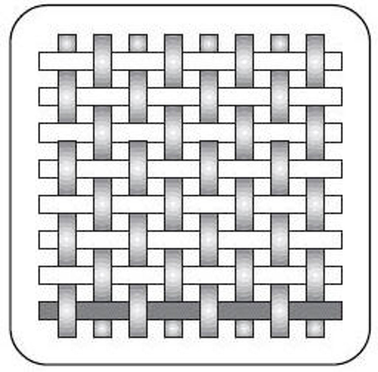 <p>only one set of warp and weft pathways</p>