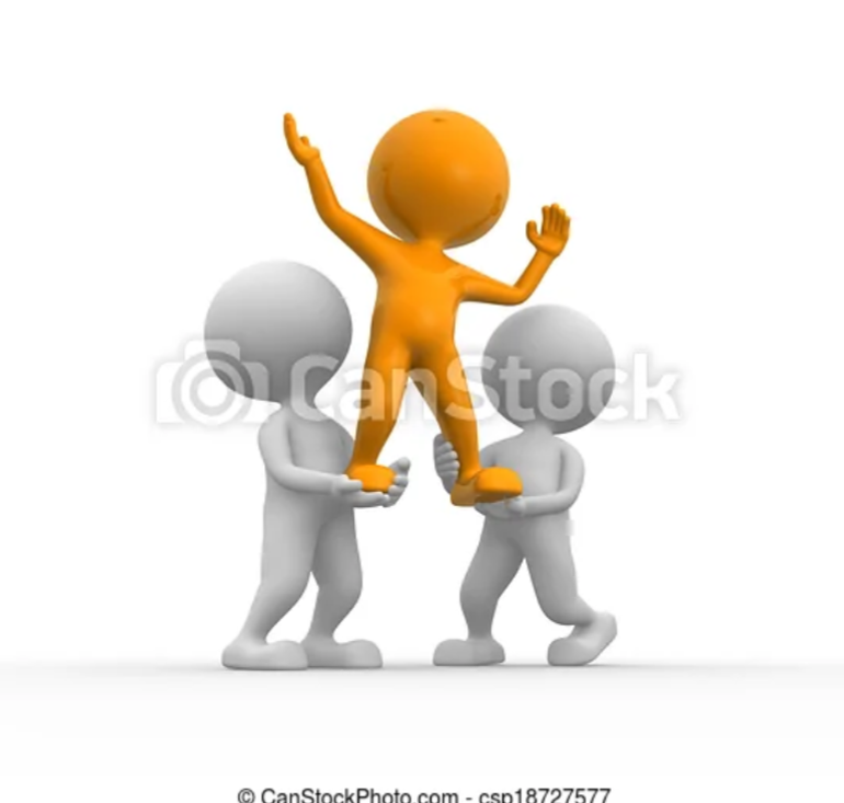 <p>to support someone</p>