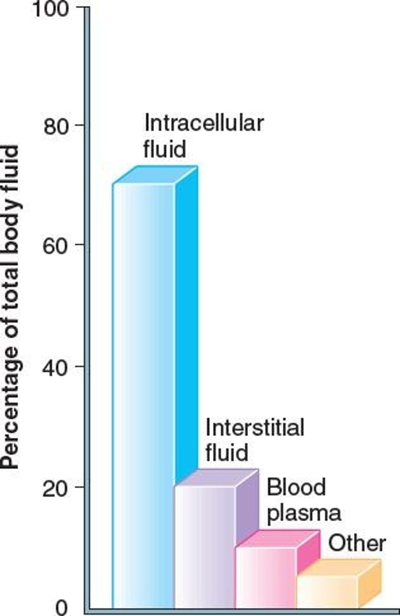 <p>Fluid located inside cells, majority body fluid.</p>