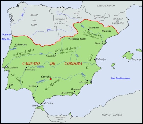 <p>Kalifat Kordobański, okres świetności Al-Andalus (Abd ar-Rahman III ogłasza się kalifem i obrońcą wiary)</p>