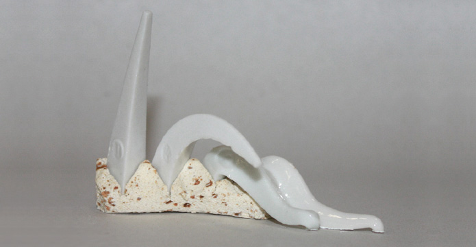 <p>small, elongated pyramids made of controlled mixtures of ceramic materials in a numbered sequence that soften and bend when heated under specific conditions</p><ul><li><p>when cones are placed in a kiln during firing, their bending provides an index of heat treatment and proper firing</p></li></ul><p></p>