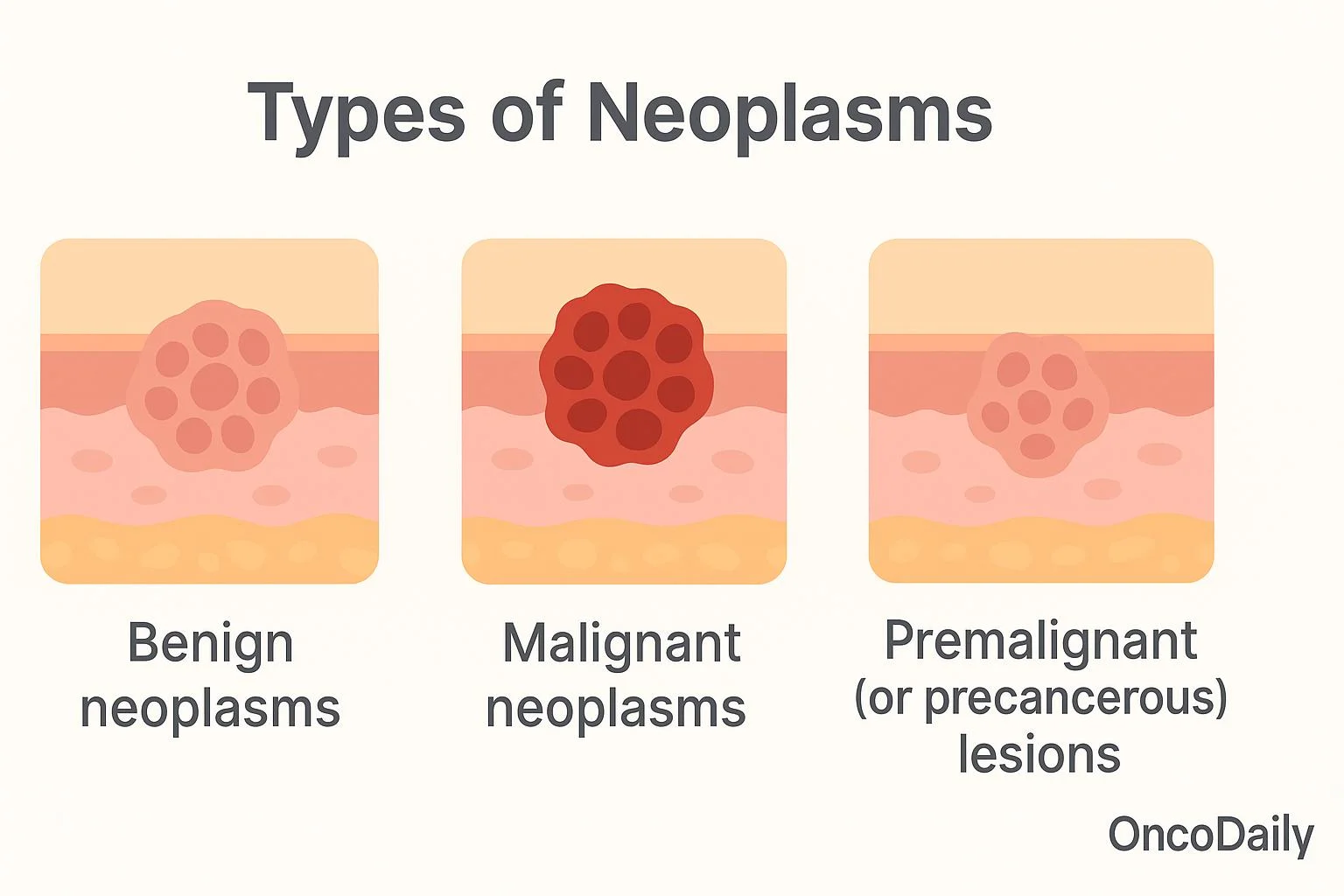 <p>Neoplasia is abnormal and uncontrolled growth of cells. </p><ul><li><p>results in the <strong>formation of neoplasms (tumors)</strong> </p></li><li><p>can be either benign (harmless) or malignant (dangerous) </p></li></ul><p></p>