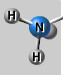 composed of a nitrogen bonded to two hydrogen atoms and the carbon skeleton. It acts as a base by picking up H+ from a solution. (-NH2)