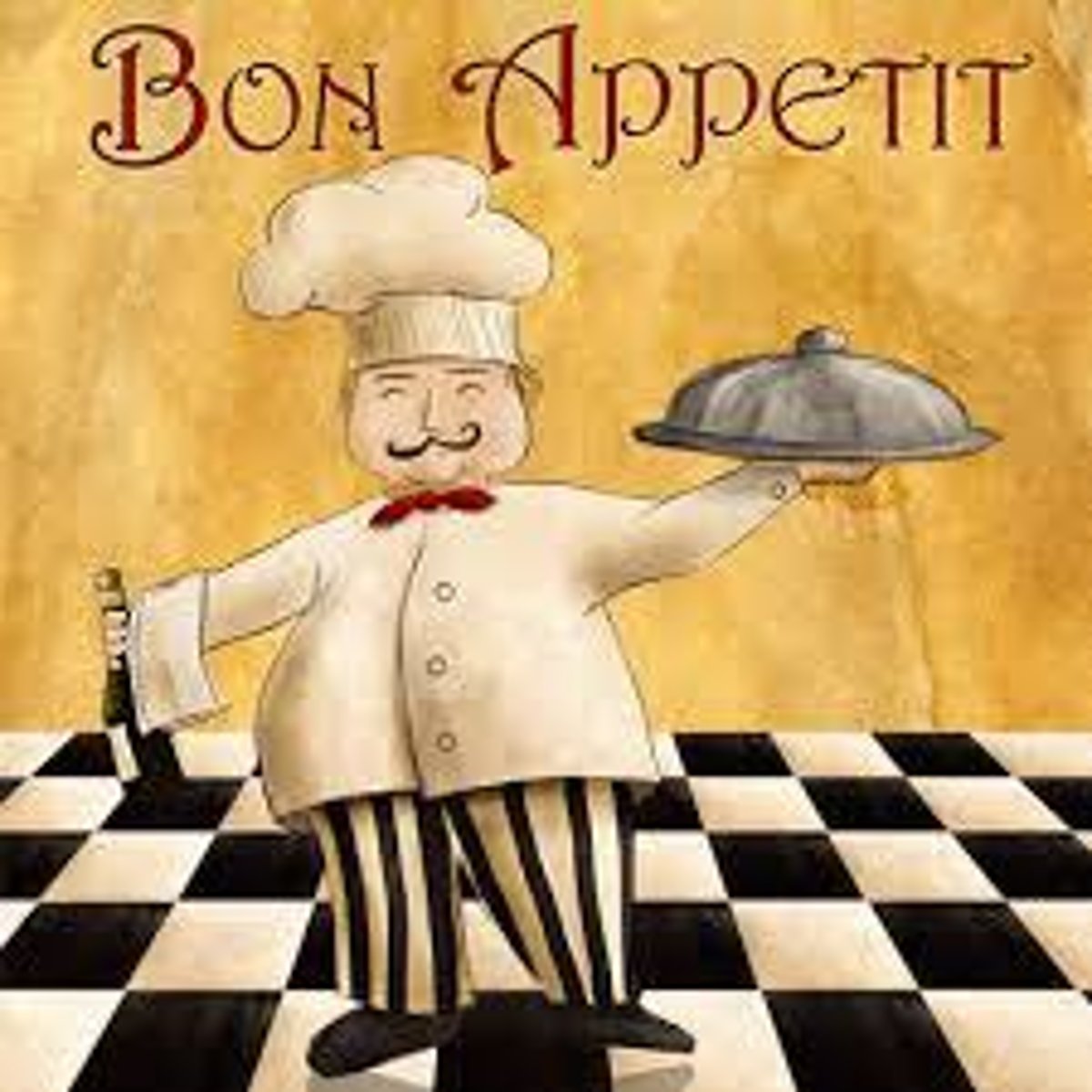 <p>Enjoy your meal! (Bon apetit! in French)</p>