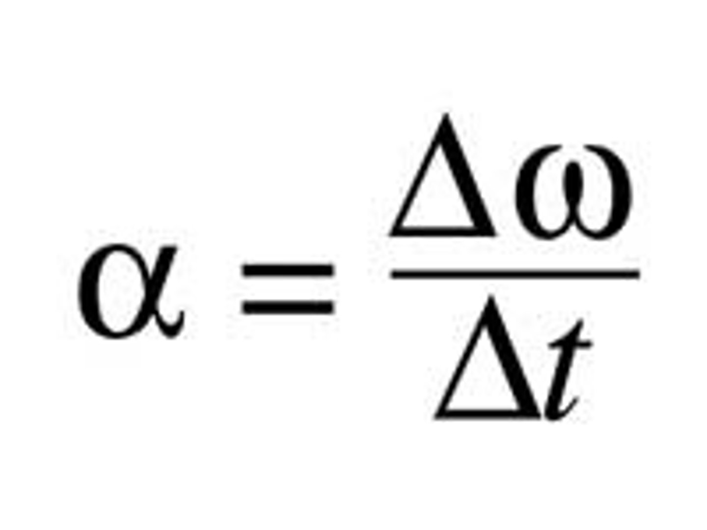 <p>The rate of change of angular velocity</p><p>-Deg/s^2 or rad/s^2</p>