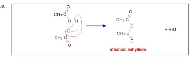 <p>when two molecules of carboxylic acids join together with elimination of water </p>
