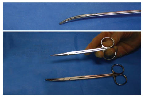 <p>Nickname: Curved Lahey</p><p>Use: Cuts delicate tissue </p><p>Features: Finely curved jaws</p>