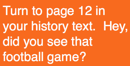 to stray from the main subject