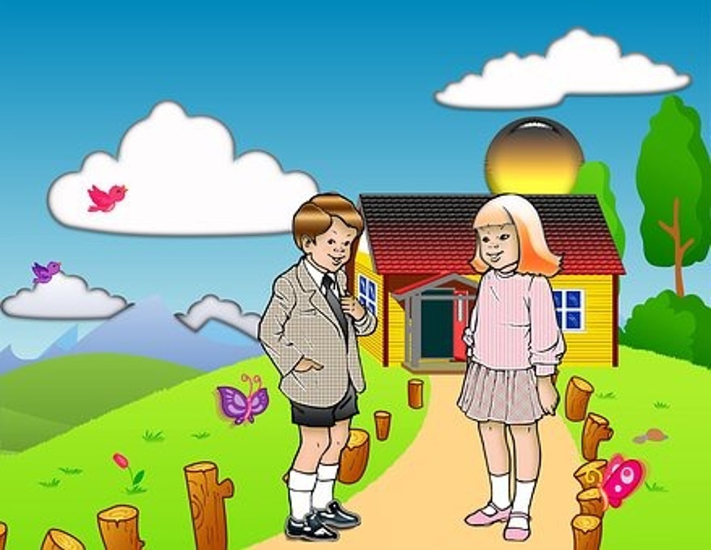 <p>at my friend's house</p>