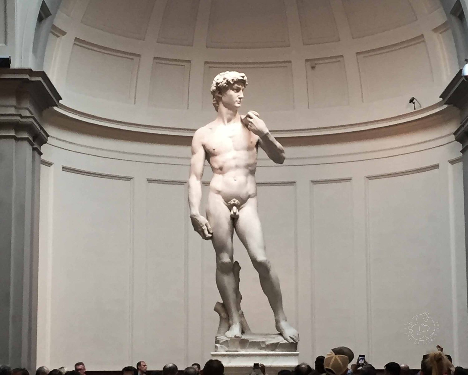 <p>A renowned sculpture by Michelangelo representing the biblical hero David, symbolizing the ideal human form and Renaissance ideals.</p>