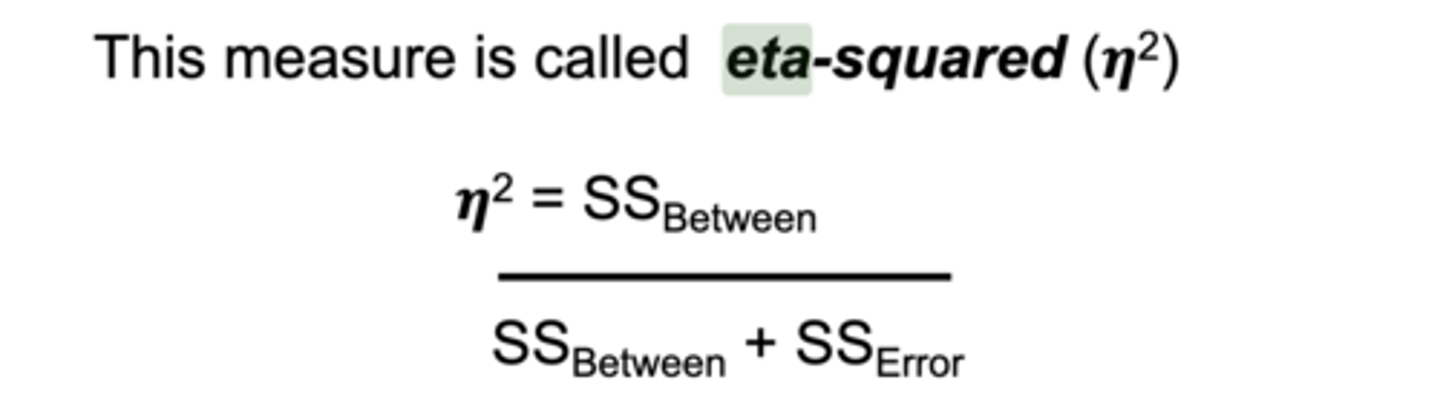 <p>eta-squared, or partial eta squared n2 (n2 = SSeffect/SStotal) shown as a percentage</p>