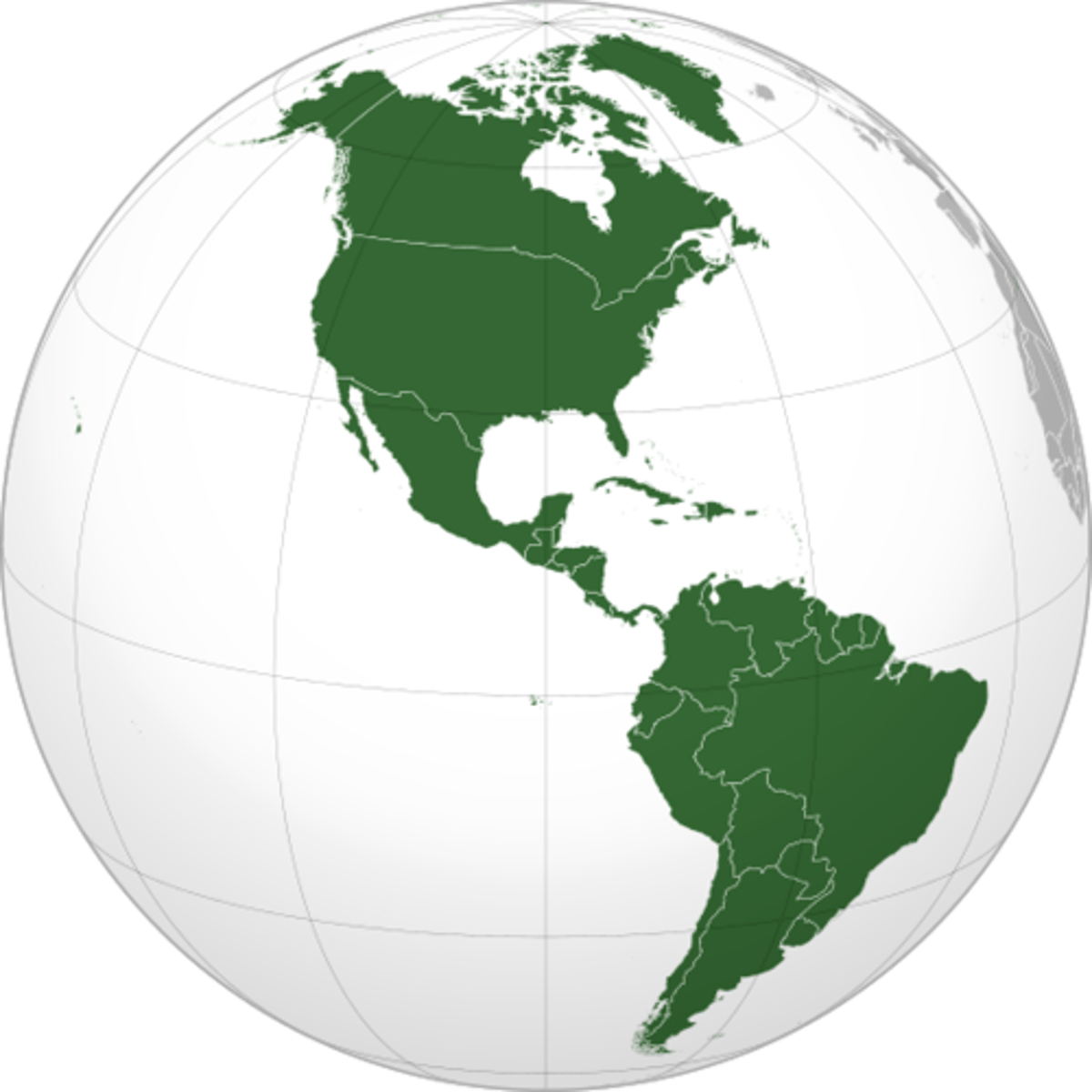 <p>(Central, North, South) America</p>