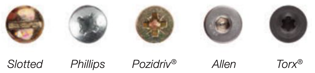 Join 2 pieces of wood

Different lengths and diameters

Different driving methods - slotted/Phillips/Pozidriv most common

Allen & Torx becoming used more - more reliable connection with powered screwdrivers so fewer stripped heads