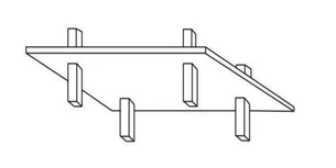 <p>A concrete slab of uniform thickness reinforced in two or more directions and supported directly by columns without beams or girders</p>