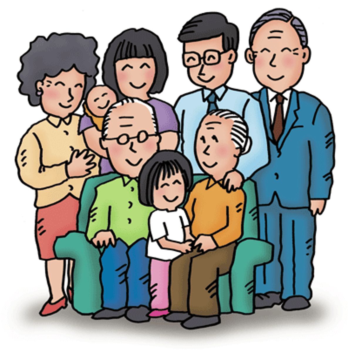 <p>(adj) Related by birth or marriage. (n, pl) Relatives; family.</p>