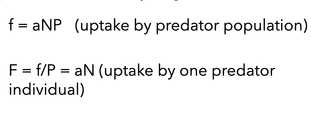 <p>In this case, F is a linear function of prey density</p>
