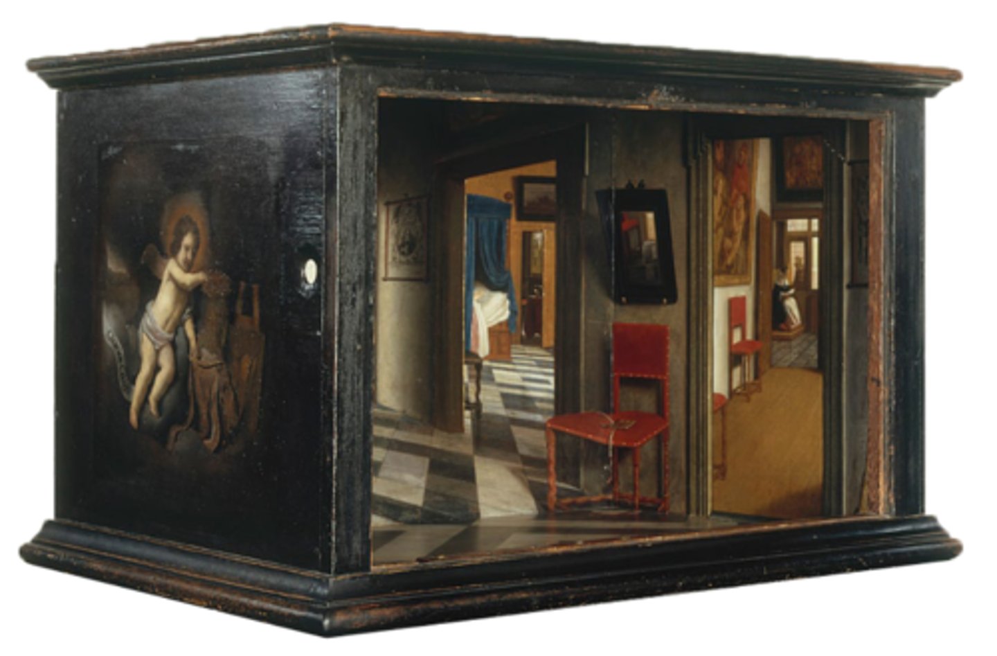 <p>Samuel van Hoogstraten, Perspective Box, 1655-60</p>