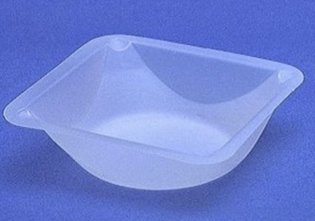 <p>used to weigh solids that will be transferred to another vessel</p>