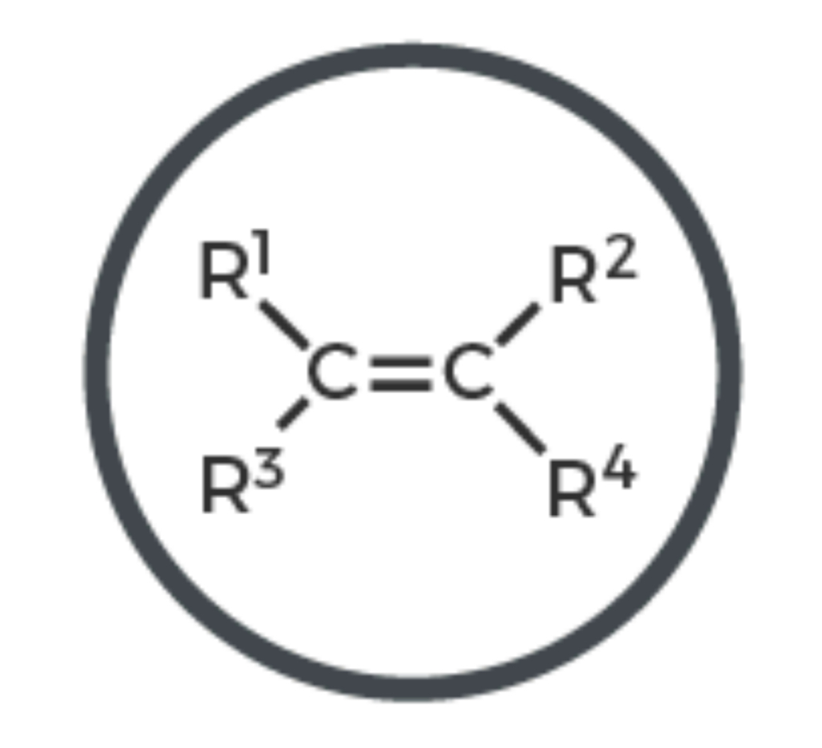 <p>Hydrocarbon with <strong>DOUBLE BOND</strong></p>